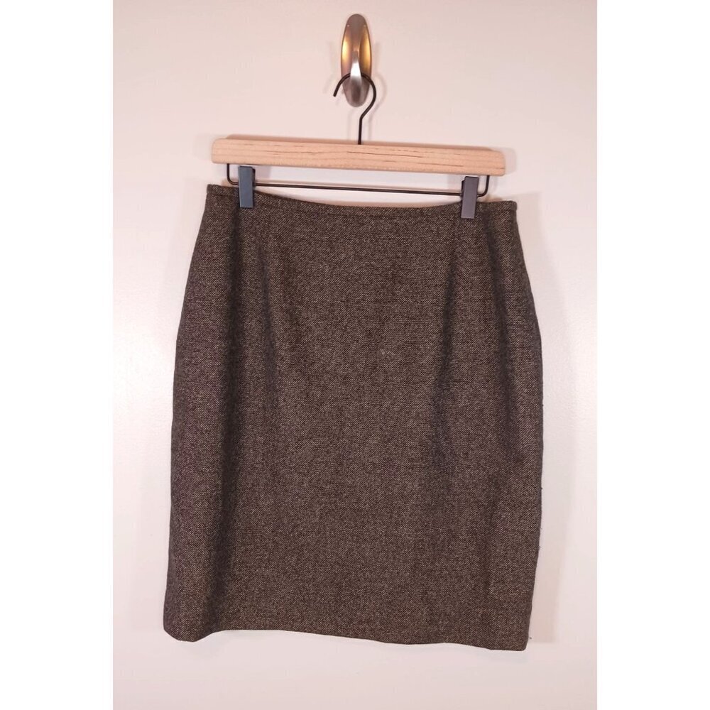 Lauren Ralph Lauren Brown Tweed Pencil Skirt